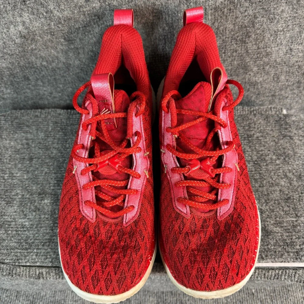 Under Armour Curry Flow 9 Red Basketball Shoes Sneakers 3024248-602 Mens 8.5